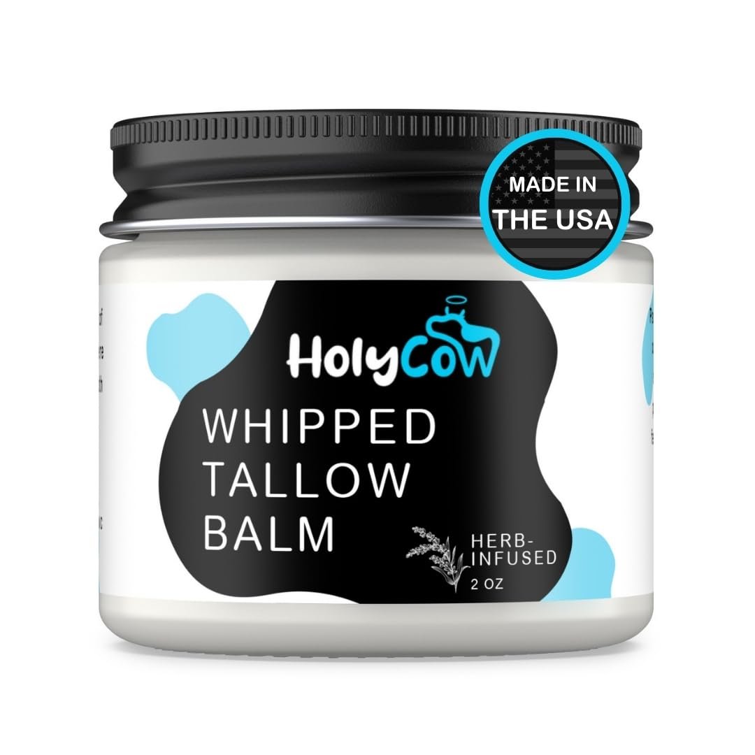 Beef Tallow For Skin - Whipped Tallow Balm with Organic Jojoba Oil (Unscented/Herb-Infused), Grass Fed Beef Tallow Face Moisturizer for Eczema, Baby, Lip Balm - Lotion For Extremely Dry Skin 1 beeftallowforskin whippedtallowbalmwithorganicjojobaoil